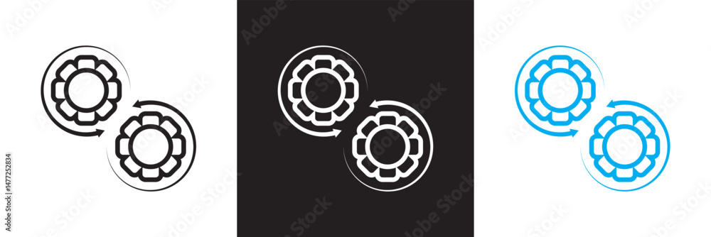 Poster workflow icon . vector for websites, mobile interfaces, presentations, banner, visual branding etc. 
