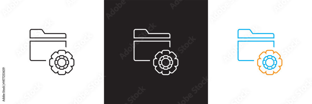 Poster workflow icon . vector for websites, mobile interfaces, presentations, banner, visual branding etc. 