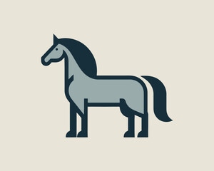 Horse full body logo for powerful business image