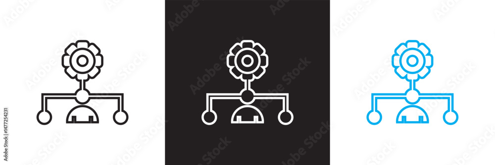 Poster workflow icon . vector for websites, mobile interfaces, presentations, banner, visual branding etc. 