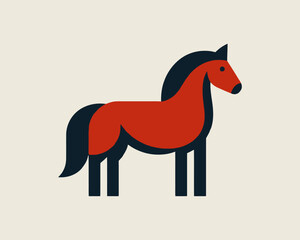 Horse full body logo for business branding concept