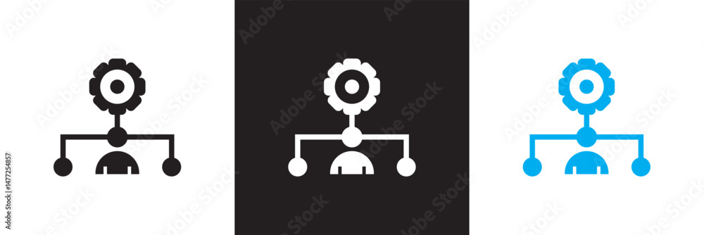Poster workflow icon . vector for websites, mobile interfaces, presentations, banner, visual branding etc. 