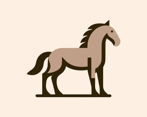 Horse full body vector logo for unique business design