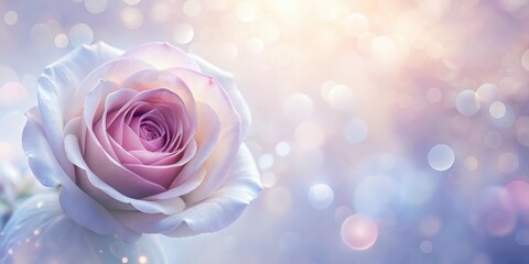 Soft gradient light shines on a periwinkle abstract background with delicate rose hues softly blending into each other in a dreamy ethereal effect, hazy, ethereal