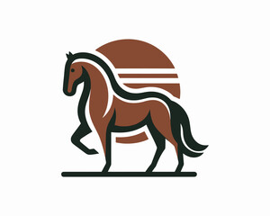 Horse full body logo symbol for corporate branding