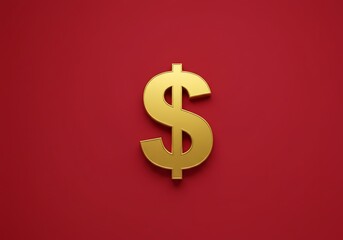 Fototapeta premium Money symbol on a solid background