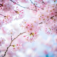 Premium Cherry Blossom Branch PNG – High-Resolution Isolated Images on White Background
