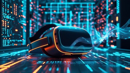 Immersive Virtual Reality Headset Exploring the Metaverse