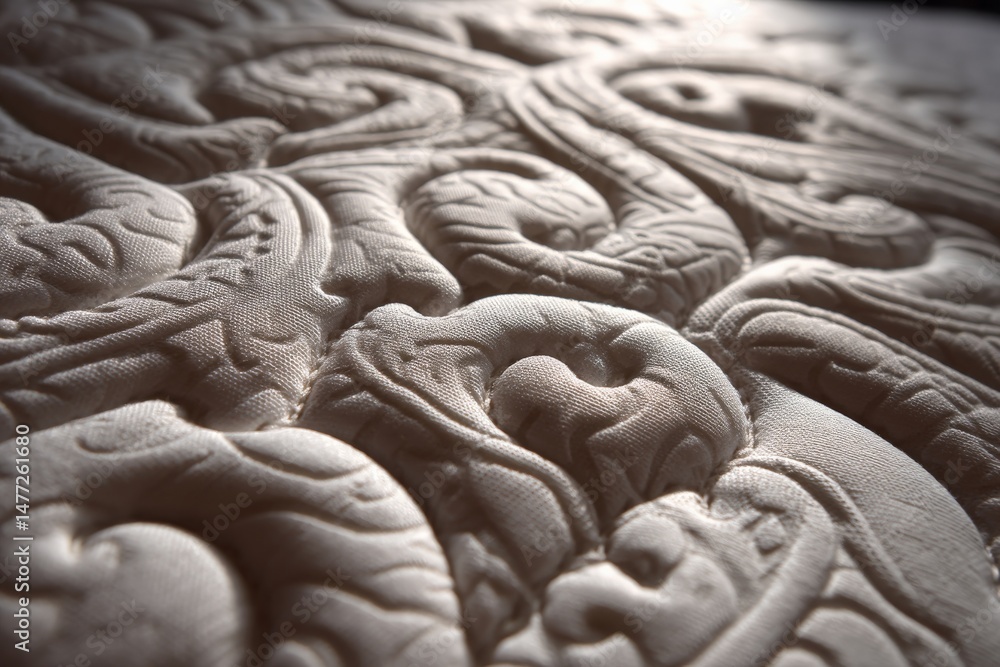 Leinwandbilder intricate design of a textured fabric showcasing elegant patterns and subtle shades in natural light