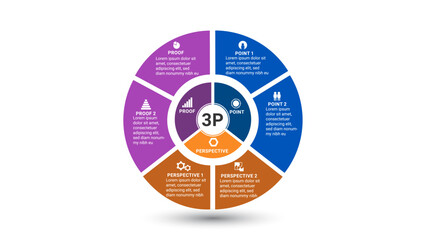 Infographic template of modern pie chart timeline topic , presentation infographic vector