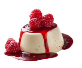 Panna Cotta with Raspberry Sauce