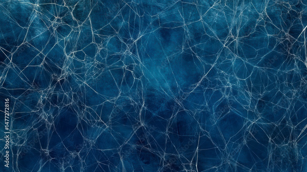 Aufkleber abstract dark blue background with white web-like texture.