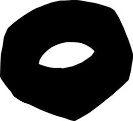 Hex nut silhouette