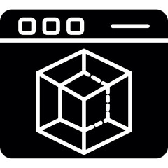 Website 3d Module Icon
