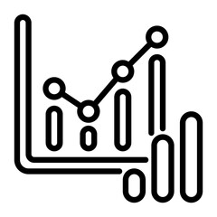 Bar Graph icon, line icon style
