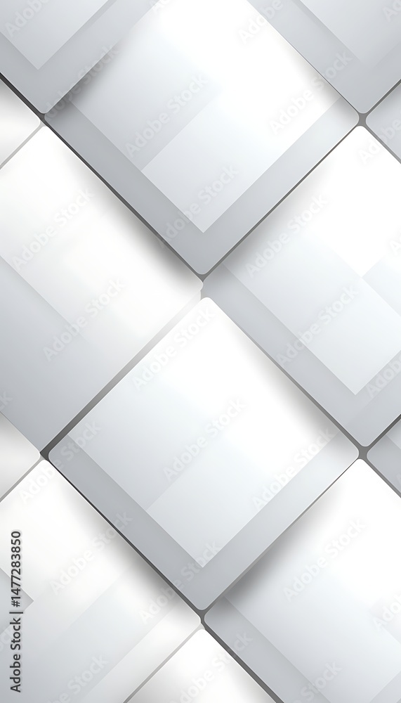Poster elegant 3d cubes arranged in a sophisticated pattern on a clean white background, perfect for adding