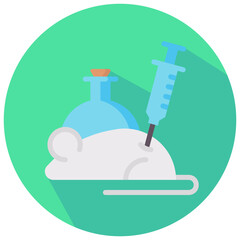 experiment vector round flat icon
