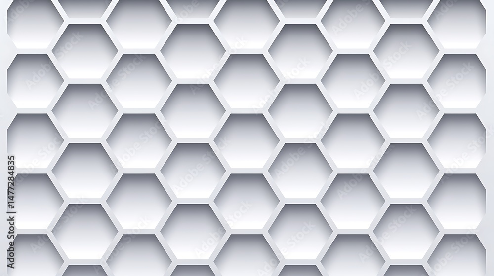 Poster elegant 3d cubes arranged in a sophisticated pattern on a clean white background, perfect for adding