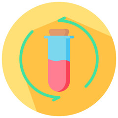 retest vector round flat icon