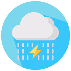 weather vector round flat icon