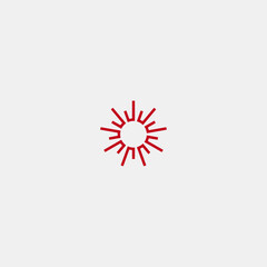 Sun icon logo flat vector design
