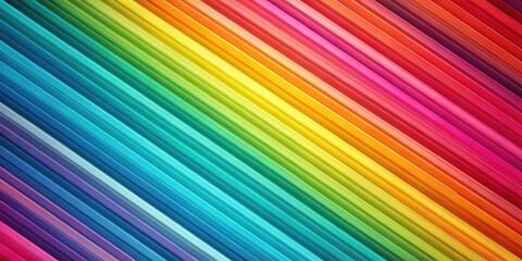 Vibrant Diagonal Stripes of Saturated Hues in a Colorful Gradient Pattern Featuring a Spectrum of Bright and Vivid Colors
