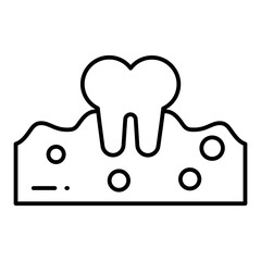 Gums line icon