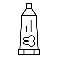 Toothpaste line icon