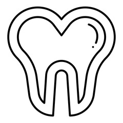 Dentin line icon