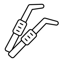 Cotton Pliers line icon