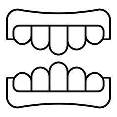 Denture line icon