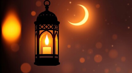 Obraz premium Cartoon sheep emerges from a gift box amid lanterns and stars, radiating a joyous, festive vibe.