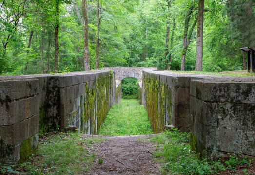 Ruins of the 19th Century Landsford Canal in South Carolina