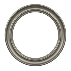 Elegant circular frame in a neutral silver-gray, perfect for highlighting artistic elements