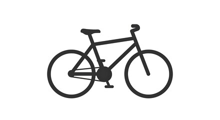 Obraz premium Bicycle Graphic Silhouette of Bike Isolated on White