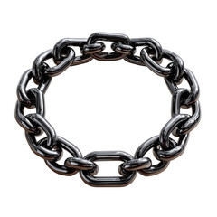 Fototapeta premium chain-link choker with oversized clasp, isolated on transparent background