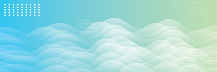 Modern banner background. full color, bright blue green gradation, wave eps 10