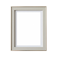 Rectangular frame with a neutral color, surrounding a blank white space for content display