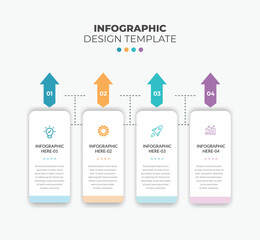 4 step infograhic template vector element.