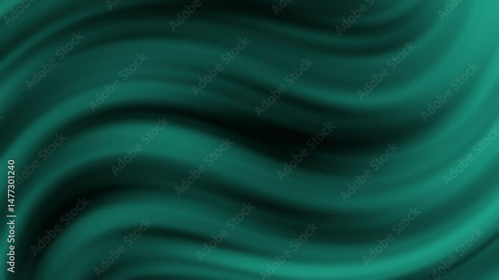 Poster abstract green waves blend smoothly with soft gradients, creating a serene and flowing texture in a 