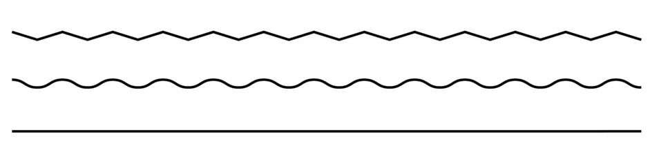 Wavy horizontal lines collection PNG. Outline stroke vector for motion, underline or abstract texture design