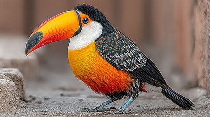 Colorful toucan portrait