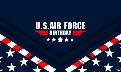 U.S. Air Force Birthday. September 18.Template for background, banner, card, poster with text inscription. 