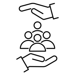 Inclusion Social Equity Icon. Help or support Employee. Gender Equality Symbol. Vector illustration.