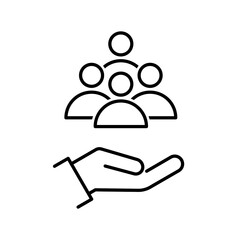 Inclusion Social Equity Icon. Help or support Employee. Gender Equality Symbol. Vector illustration.