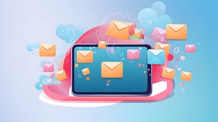 Modern Smartphone Technology Displaying Electronic Email Message on Screen