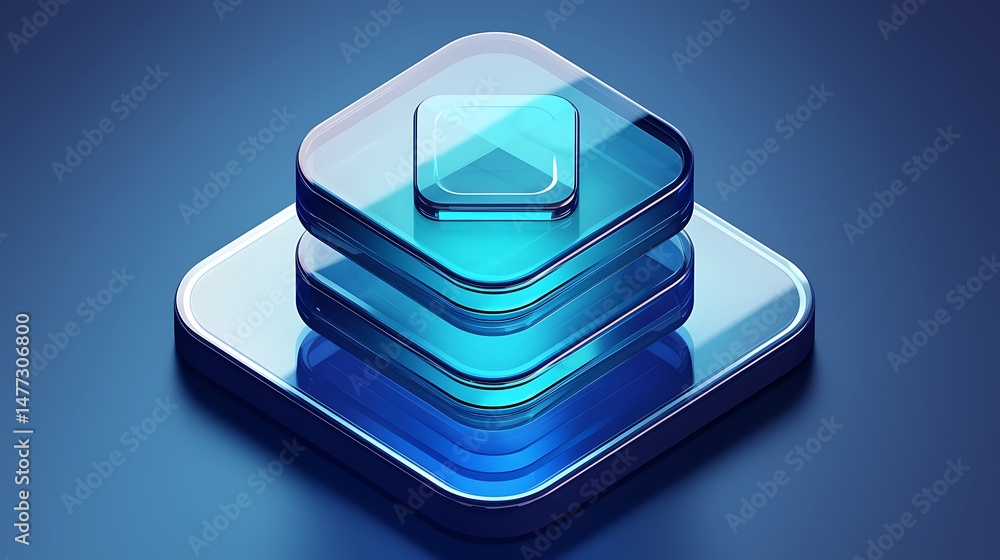 Poster elegant 3d cubes arranged in a sophisticated pattern on a clean white background, perfect for adding