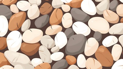 Professional Stone Pebble Texture Silhouette Mosaic Vector Background Image