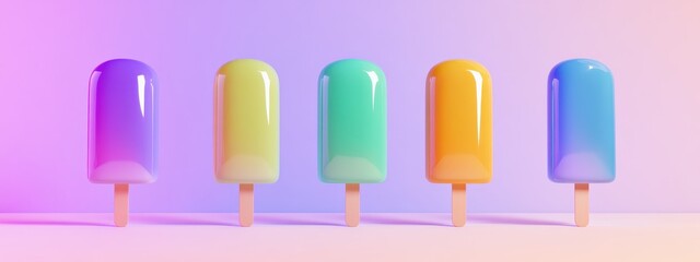 Vibrant Popsicle Array