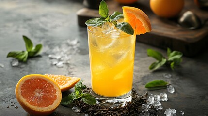 Fototapeta premium glass of lemonade